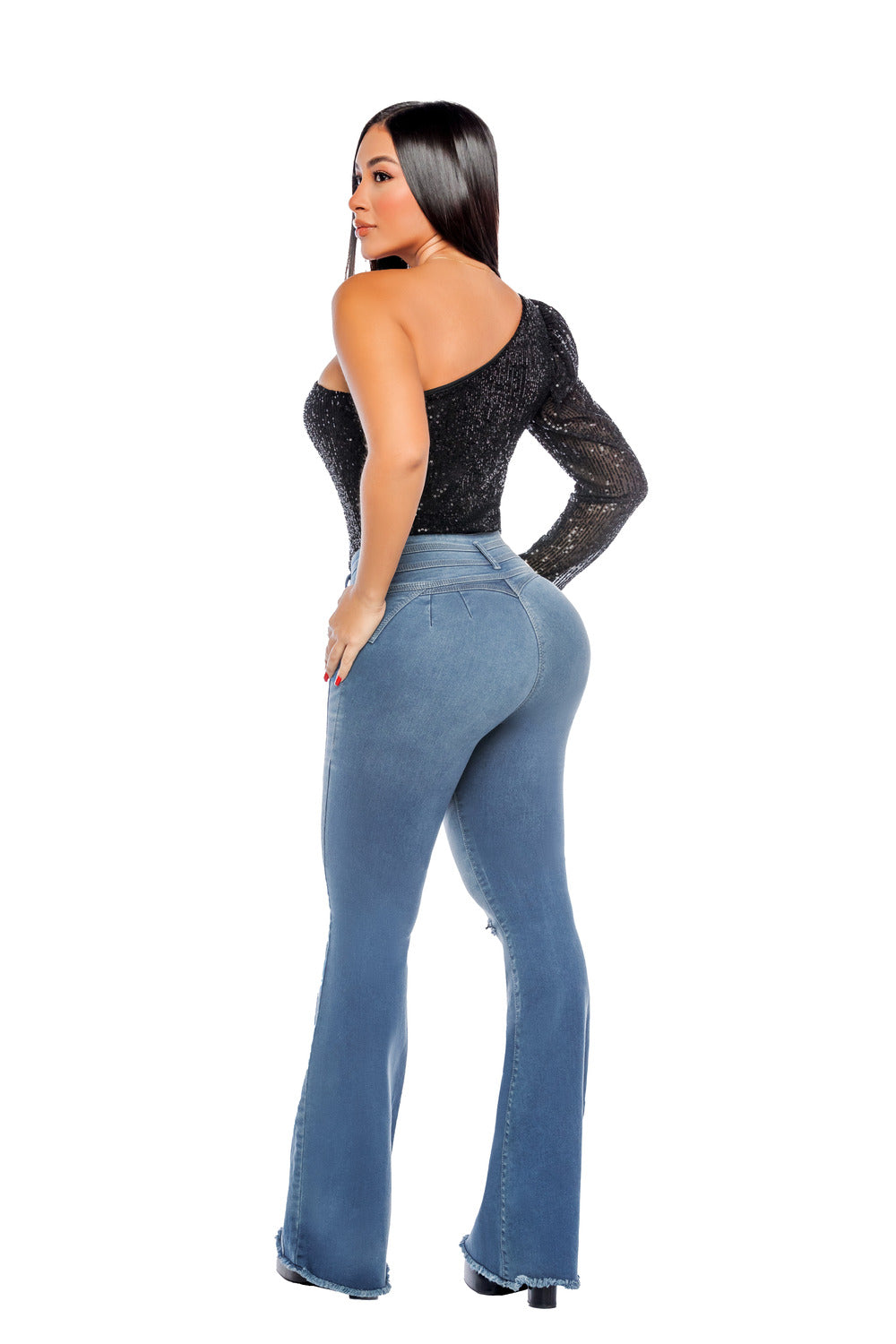 JEAN CON CORREA COLOMBIANO CON ROTOS STAGMI