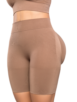 Short Sin Costuras con Tanga Gratis – Moldea y Realza sin Notarse seamfree Stagmi Cocoa