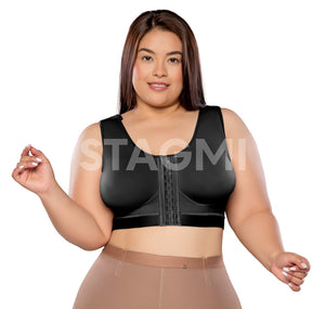 El bra moldeador para uso diario cuenta con broches ajustables en los hombros, que son anchos para mayor comodidad. Ayuda a mejorar la postura, cubre los rollitos y con vitamina E color negro