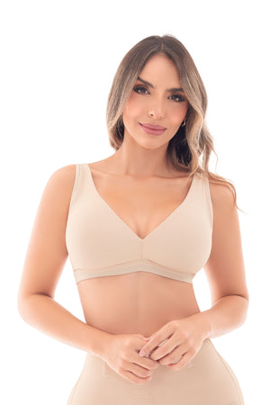 Bralette Beige SMI03053 con Realce Natural Mujer