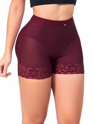 Panty Cachetero Moldeador SMI04084 con Encaje y Compresión Media