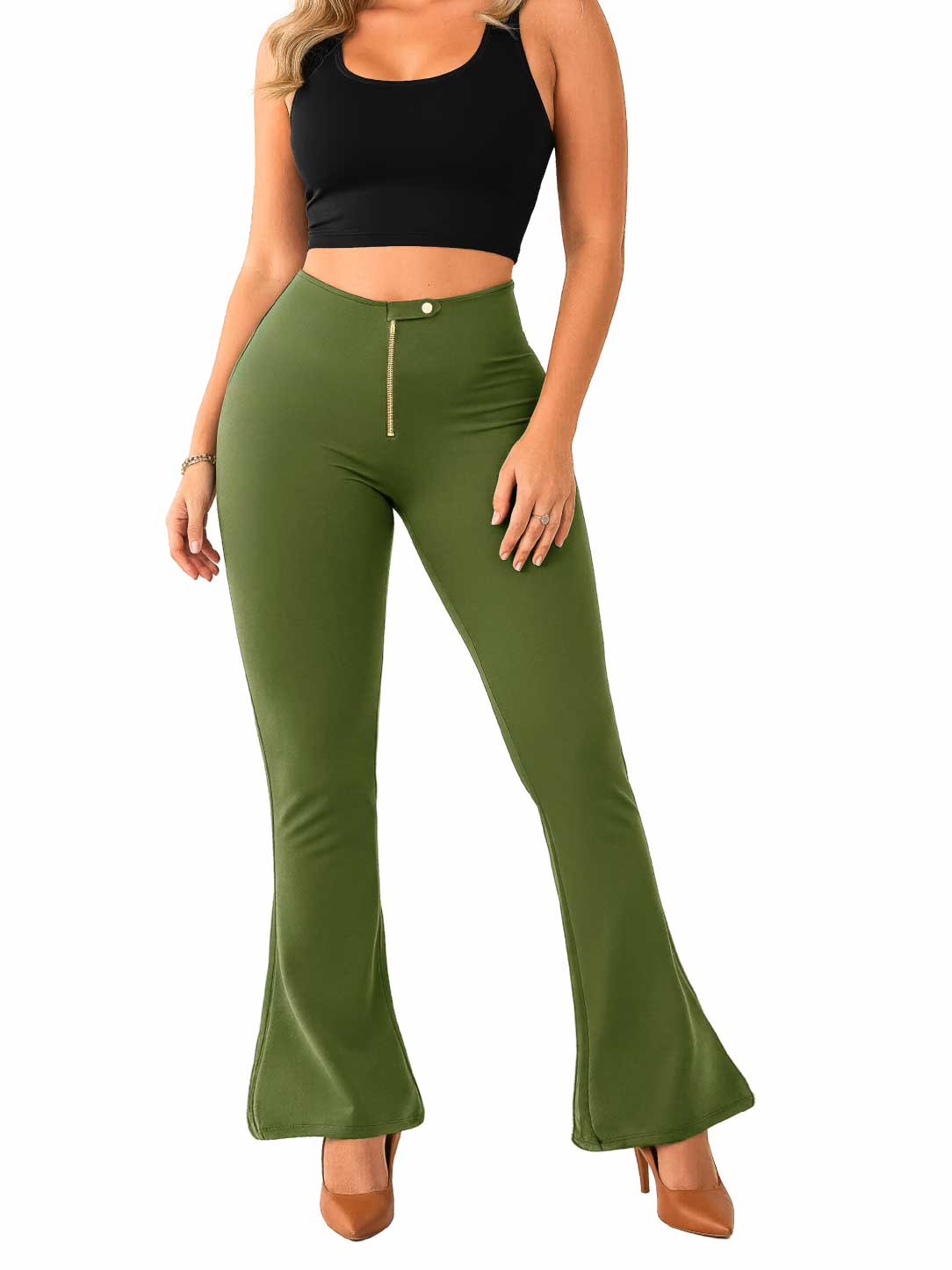 Legging Moldeador Ultrainvisible Bota Ancha SMI1399 Green