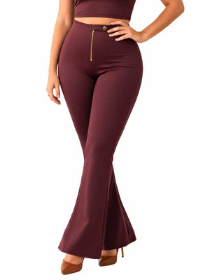 Legging Moldeador Ultrainvisible Bota Ancha SMI1399 Wine