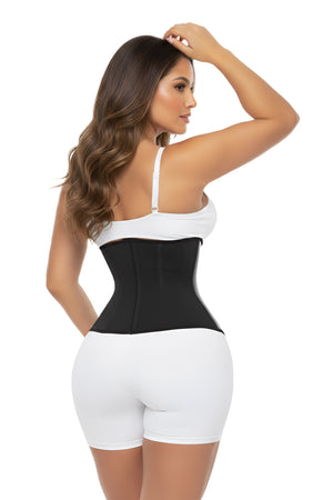 Cinturilla reductora de látex negra para moldear abdomen y cintura