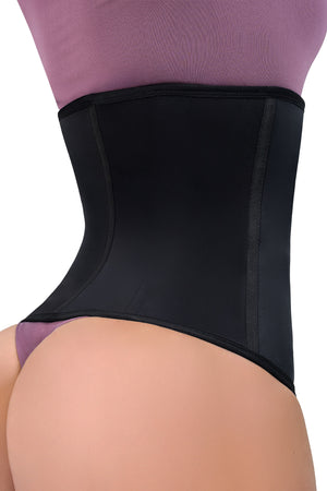 Cinturilla reductora de látex negra para moldear abdomen y cintura