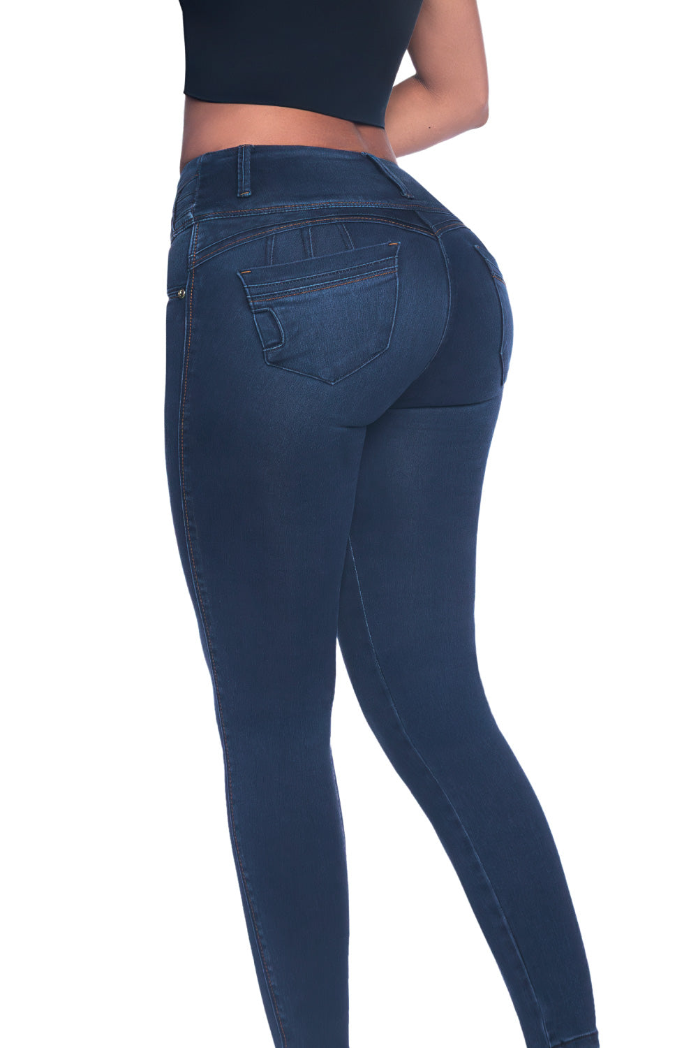 Jeans SMI3520 – Push-Up con compresión progresiva y efecto moldeador desde la cintura hasta los glúteos