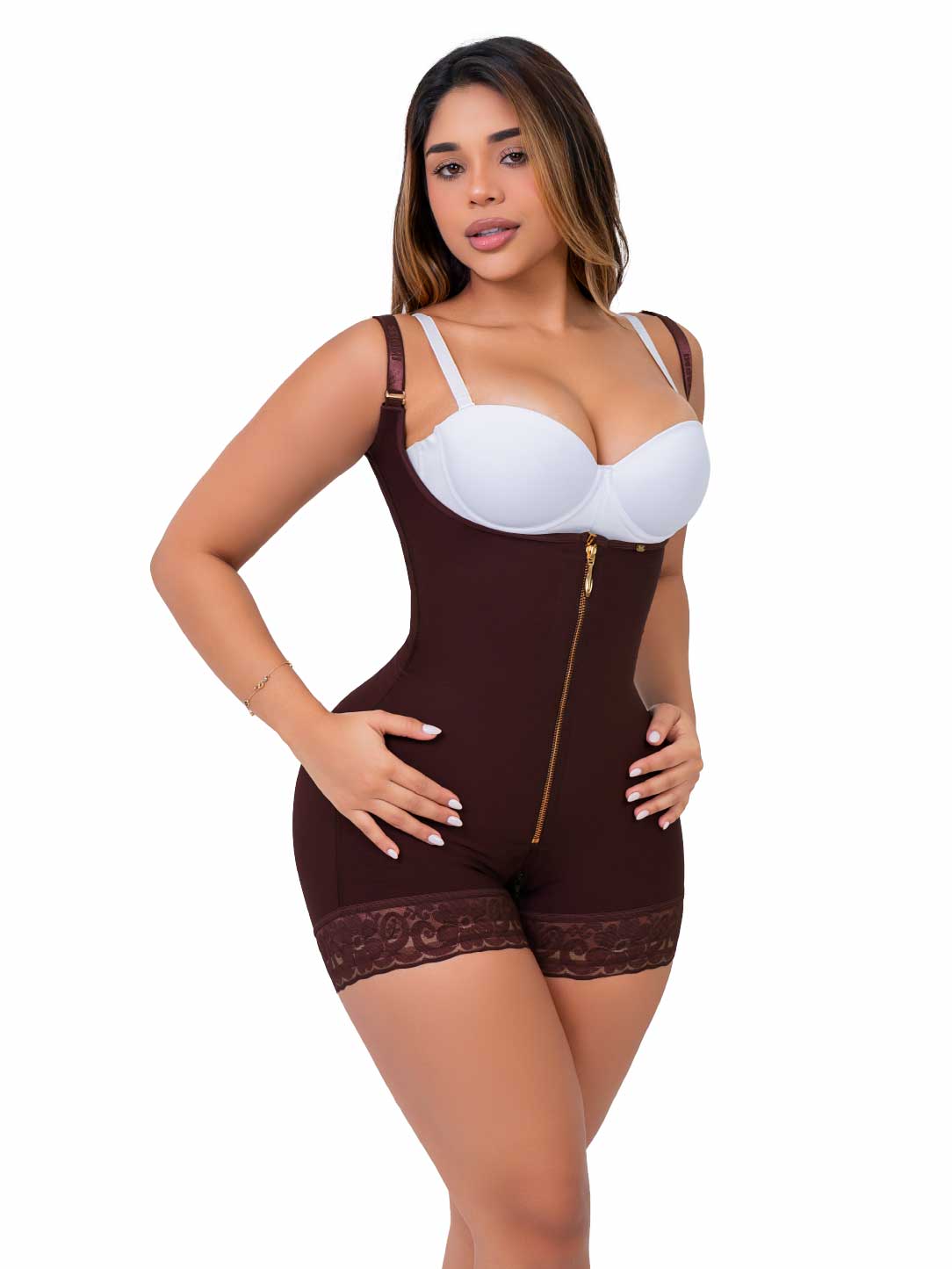 Faja Reductora con Efecto Tapa rollitos SMI7086 brown