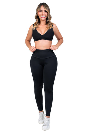 Legging SMI0079 Black con Faja Interna y Acabado Ultrainvisible