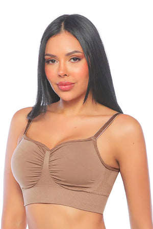 Top Seamless SMI03048 Stagmi sin costuras con efecto push up, soporte de busto y ajuste invisible – Ideal para interior o exterior