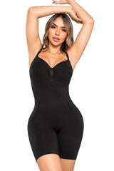 Body faja invisible Stagmi de compresión media con espalda alta y efecto lifting en glúteos – Tirantes ajustables cruzados o rectos