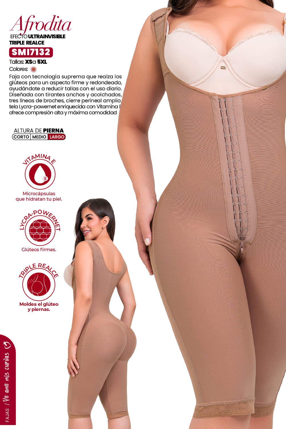 Full Body Shaper Ultra invisible SMI7132 Afrodita – Larga- Extra