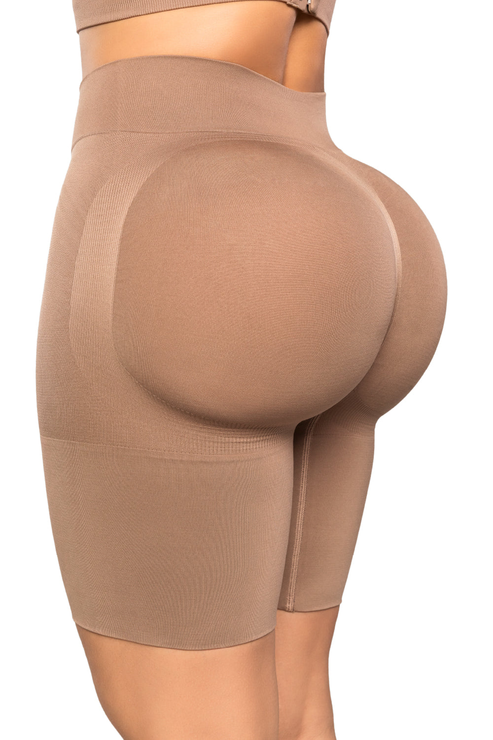 Short Sin Costuras con Tanga Gratis – Moldea y Realza sin Notarse seamfree Stagmi Cocoa