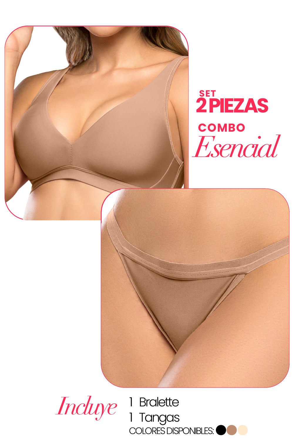 ESENCIAL- COMBO  BRALETTE + TANGA ULTRAINVISIBLE