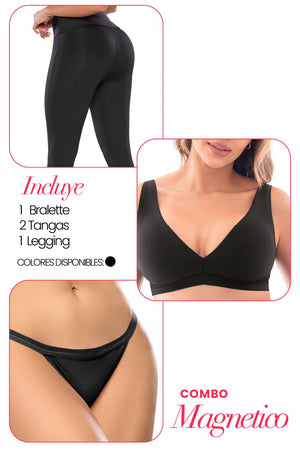 Combo Magnético panty + bralette de uso diario femenino en USA
Pantys que ofrecen comodidad y bralette ligero con estilo delicado
