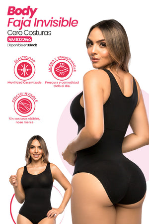Faja cero costuras, transpirable y versátil con compresión media y tecnología Seamfree.