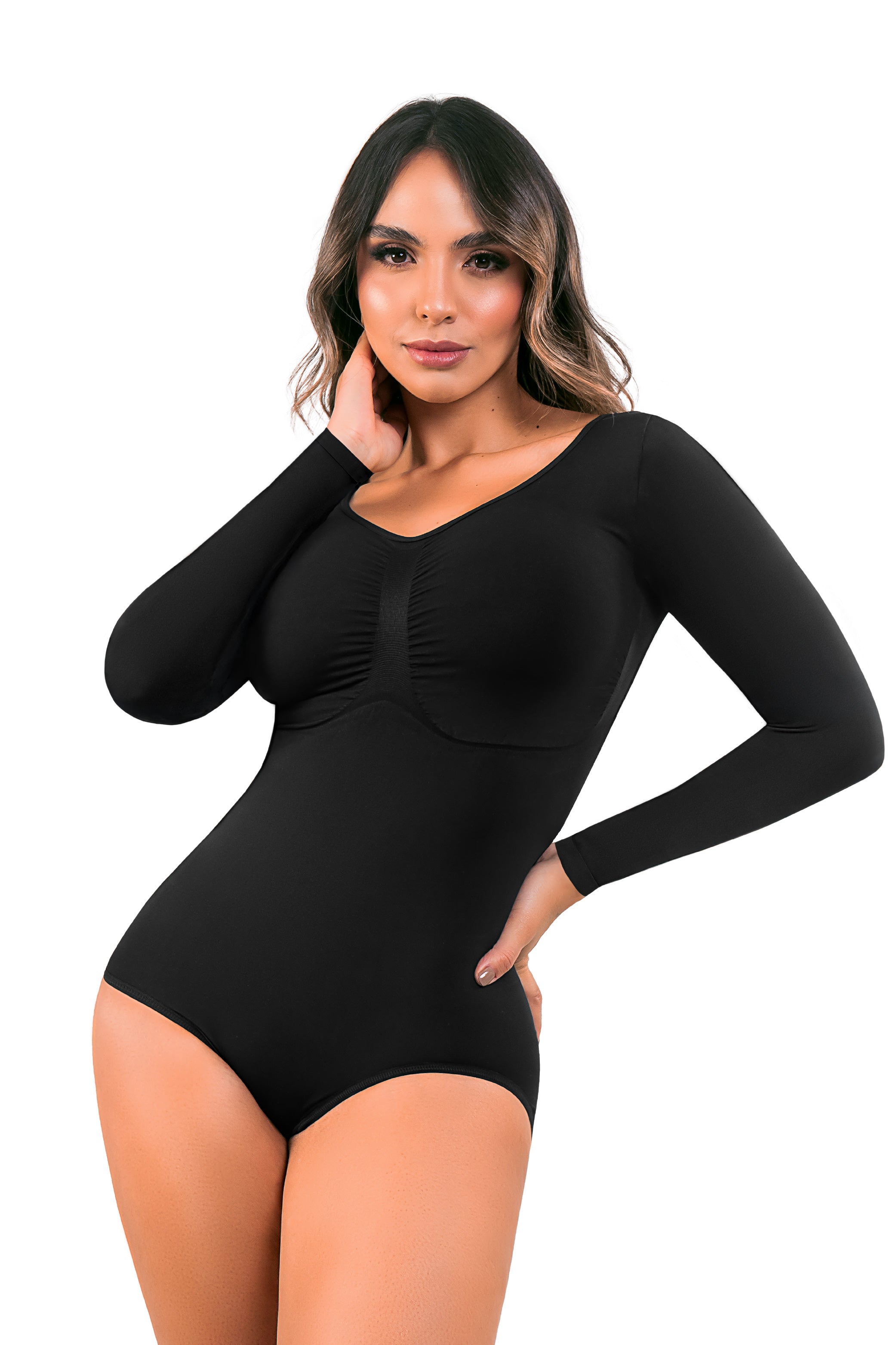 - body seamless manga larga
- body moldeador fruncido busto
- body compresión suave mujer
- body sin costuras control diario