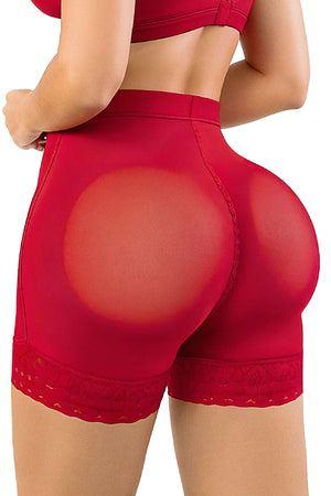 panty seamless rojo, boxer sin costuras, panty efecto lifting, ropa interior invisible, panty moldeador verano
