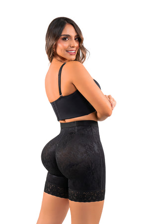 Panty faja premium, Panty media pierna, Realce natural, Blonda decorativa, De lujo diciembre, Con vitamina E, Moldeadora de caderas, Panty elegante
