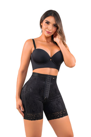 Panty faja premium, Panty media pierna, Realce natural, Blonda decorativa, De lujo diciembre, Con vitamina E, Moldeadora de caderas, Panty elegante
