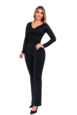 Body seamless mujer, moldeador de manga larga, body sin costuras, body moldeador diario, body con compresión suave