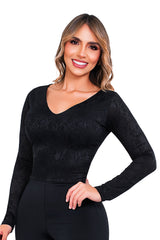 Body seamless mujer, moldeador de manga larga, body sin costuras, body moldeador diario, body con compresión suave