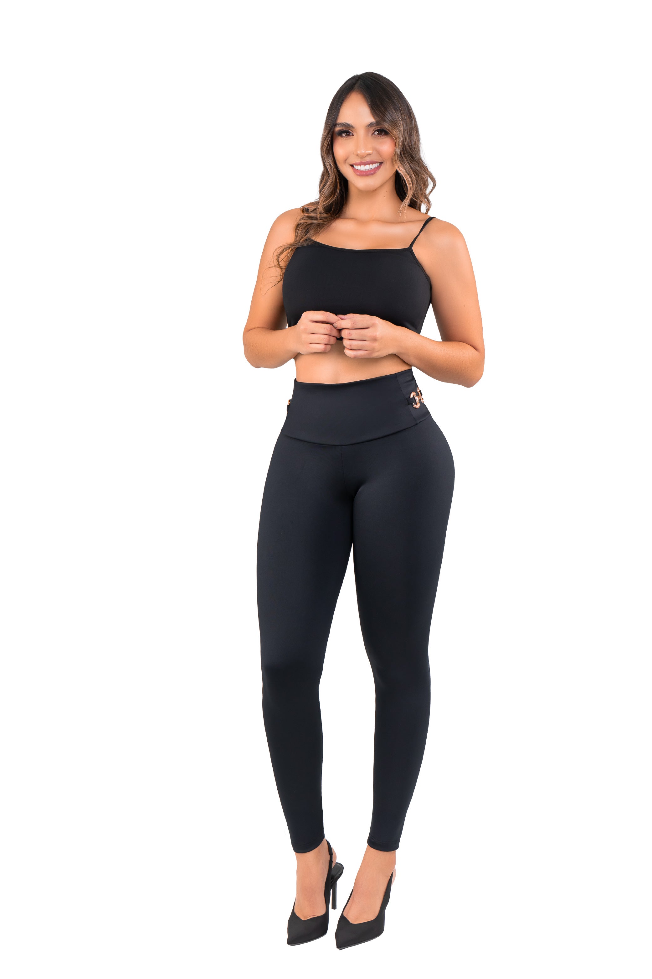 legging efecto cuero, legging moldeador mujer, legging faja interna, legging skinny negro, legging cintura alta