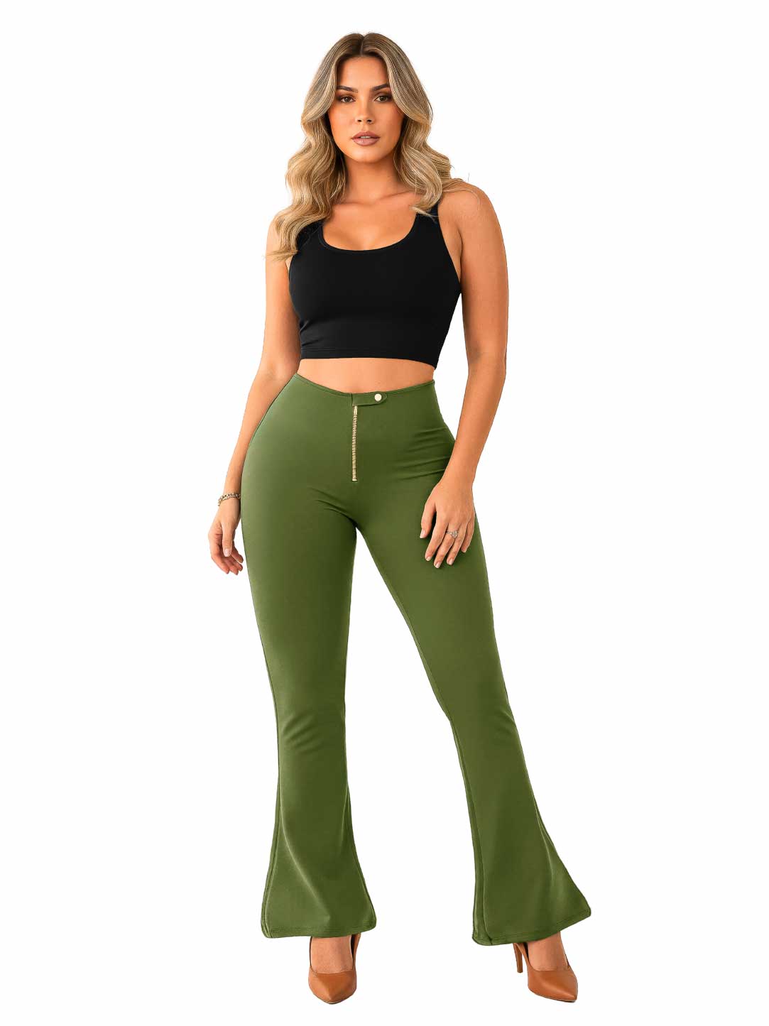 Legging Moldeador Ultrainvisible Bota Ancha SMI1399 Green