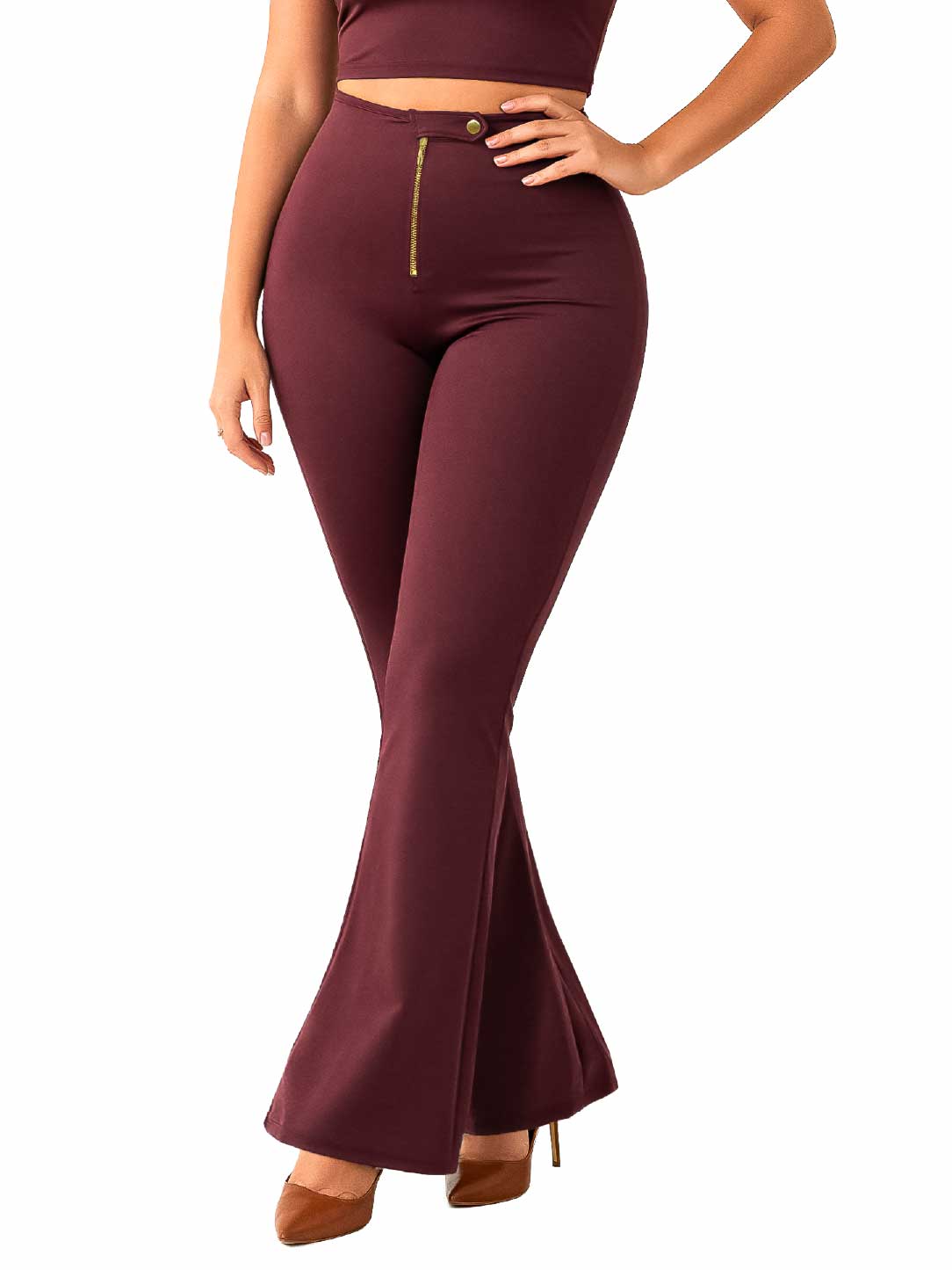Legging Moldeador Ultrainvisible Bota Ancha SMI1399 Wine