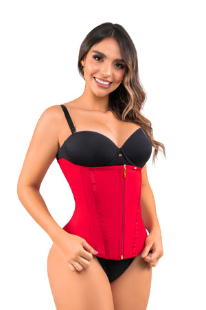 Cinturilla roja doble compresión, faja para mujer moldeadora, cinturilla con varillas, cinturilla edición especial, cinturilla roja realce cintura.