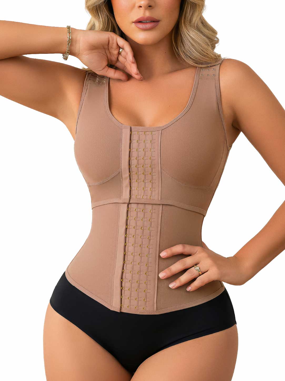 Chaleco Moldeador SMI2028 Cocoa con Brasier Integrado