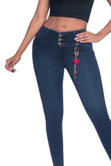 Jeans SMI3520 – Push-Up con compresión progresiva y efecto moldeador desde la cintura hasta los glúteos