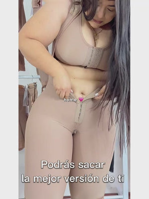 - Faja SMI7131 LA DIOSA media pierna con triple efecto lifting
- Vista lateral con compresión abdominal y estructura progresiva
- Detalle de diseño sin costuras y panty invisible incluido
