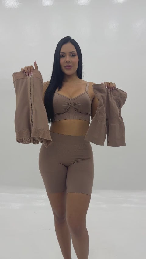Body faja invisible Stagmi de compresión media con espalda alta y efecto lifting en glúteos – Tirantes ajustables cruzados o rectos