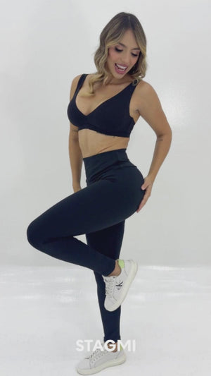 Legging SMI0079 Black con Faja Interna y Acabado Ultrainvisible